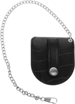 1 Set Retro PU Waist Bag with Chain Compact Fanny Pack for Pocket Watch Essentials Lightweight Durable Pouch for Travel Business Everyday Use Friends Family