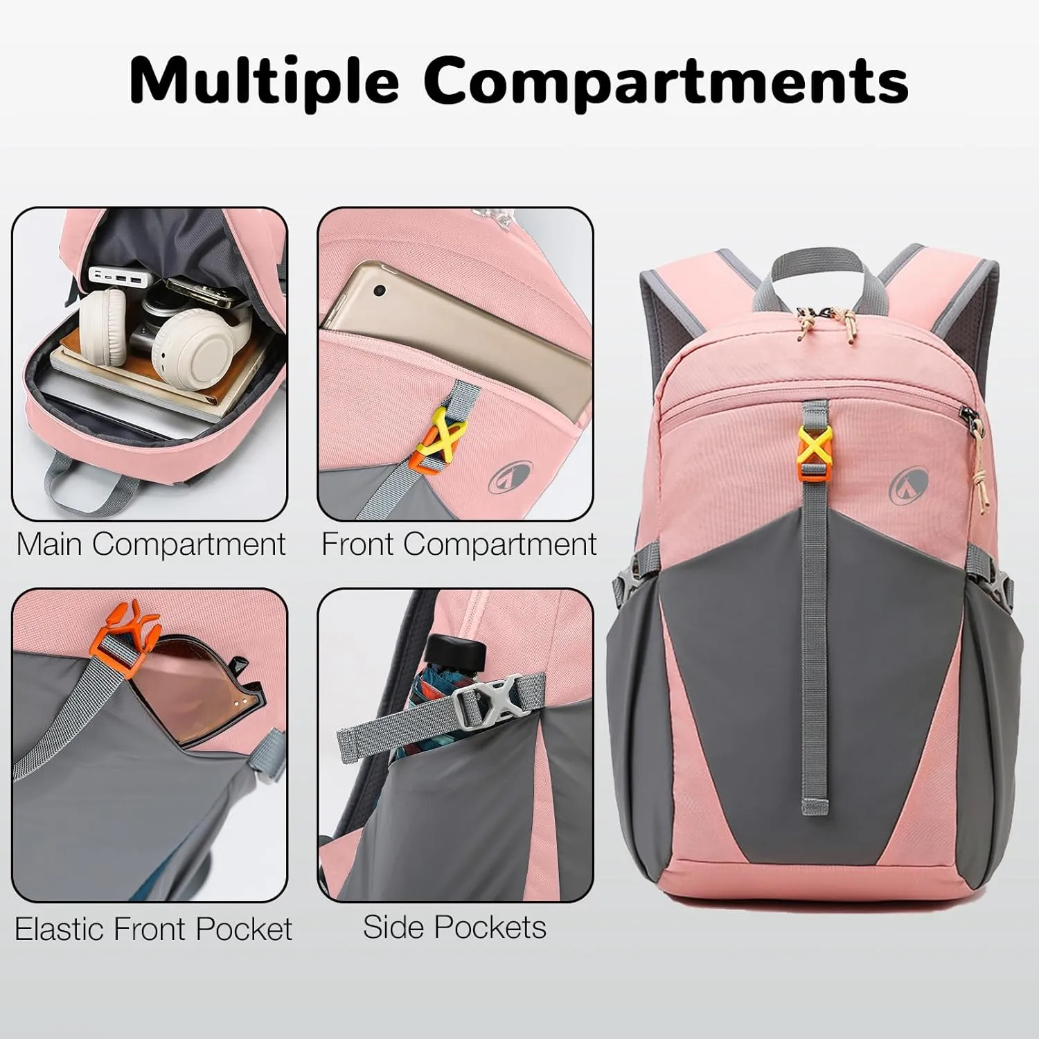 12L Small Hiking Bag, Lightweight Hiking Backpack, Mini Daypack, Outdoor Backpack, Waterproof Day Pack for Women Girls