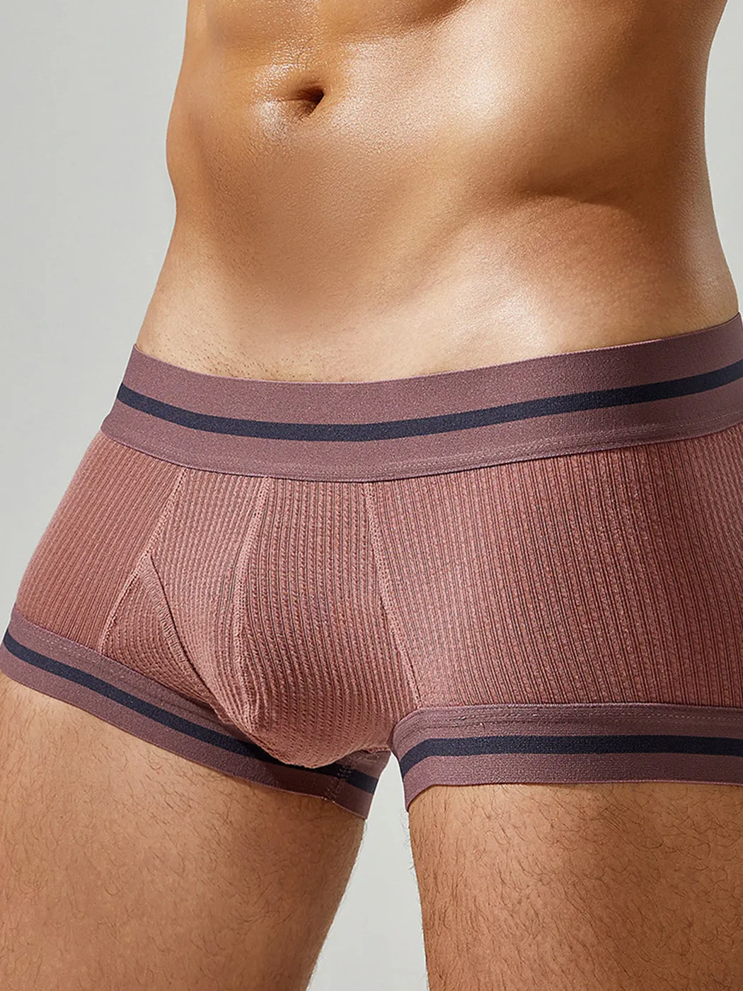 2 Pack Men's Spliced Color Trunks with Functional Fly