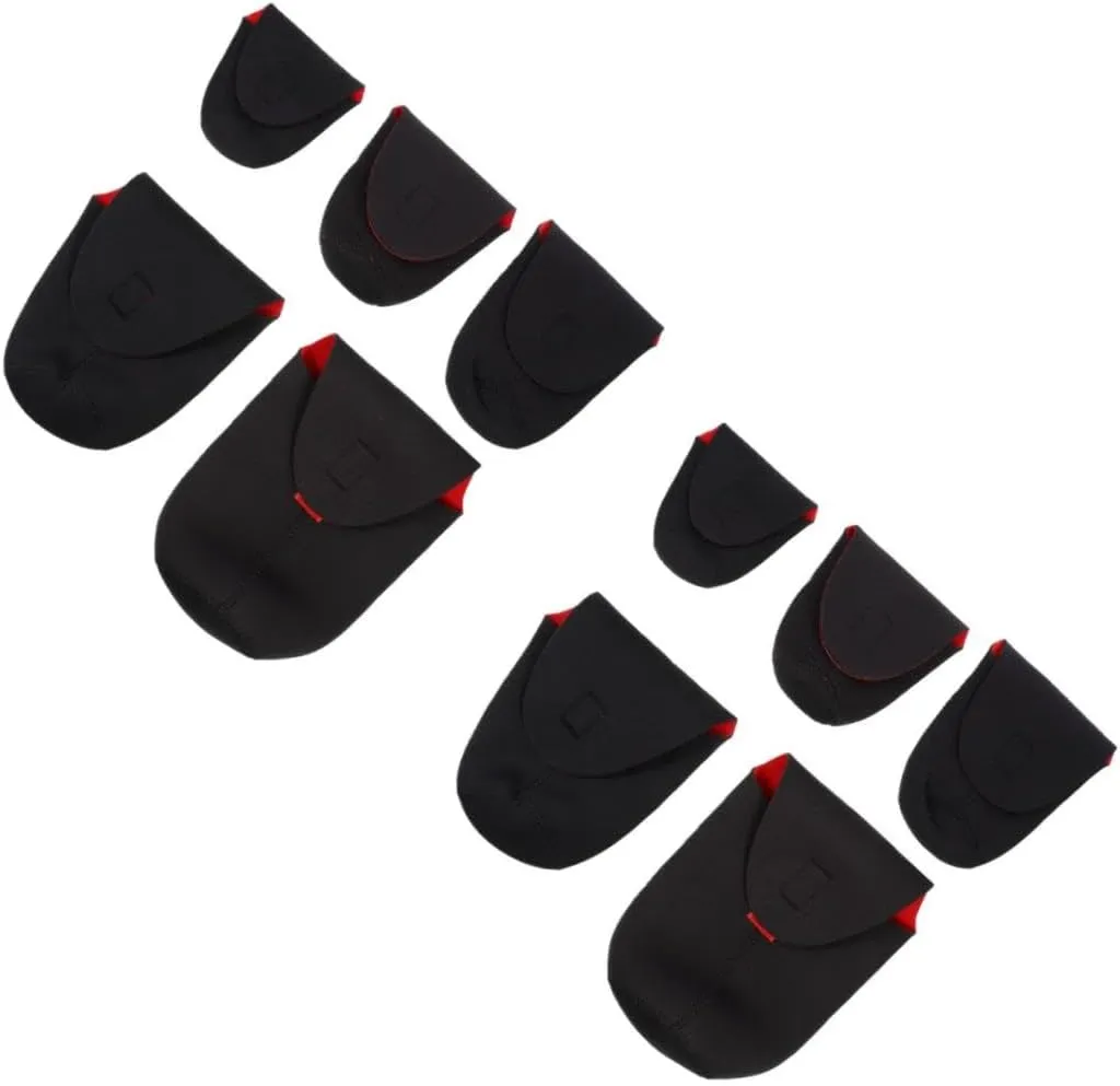 2sets 5pcs Lens Pouch Bag Shockproof Neoprene Camera Lens Carry Case Durable Compact Design for Dslr Protection and Bumps 5pcs*2