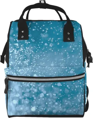 Air Bubbles in Water Diaper Bag Backpack Large Capacity Multifunction with Insulated Pockets Waterproof Baby Diaper Bags Baby Travel Essentials for Dads, Moms, Newborns