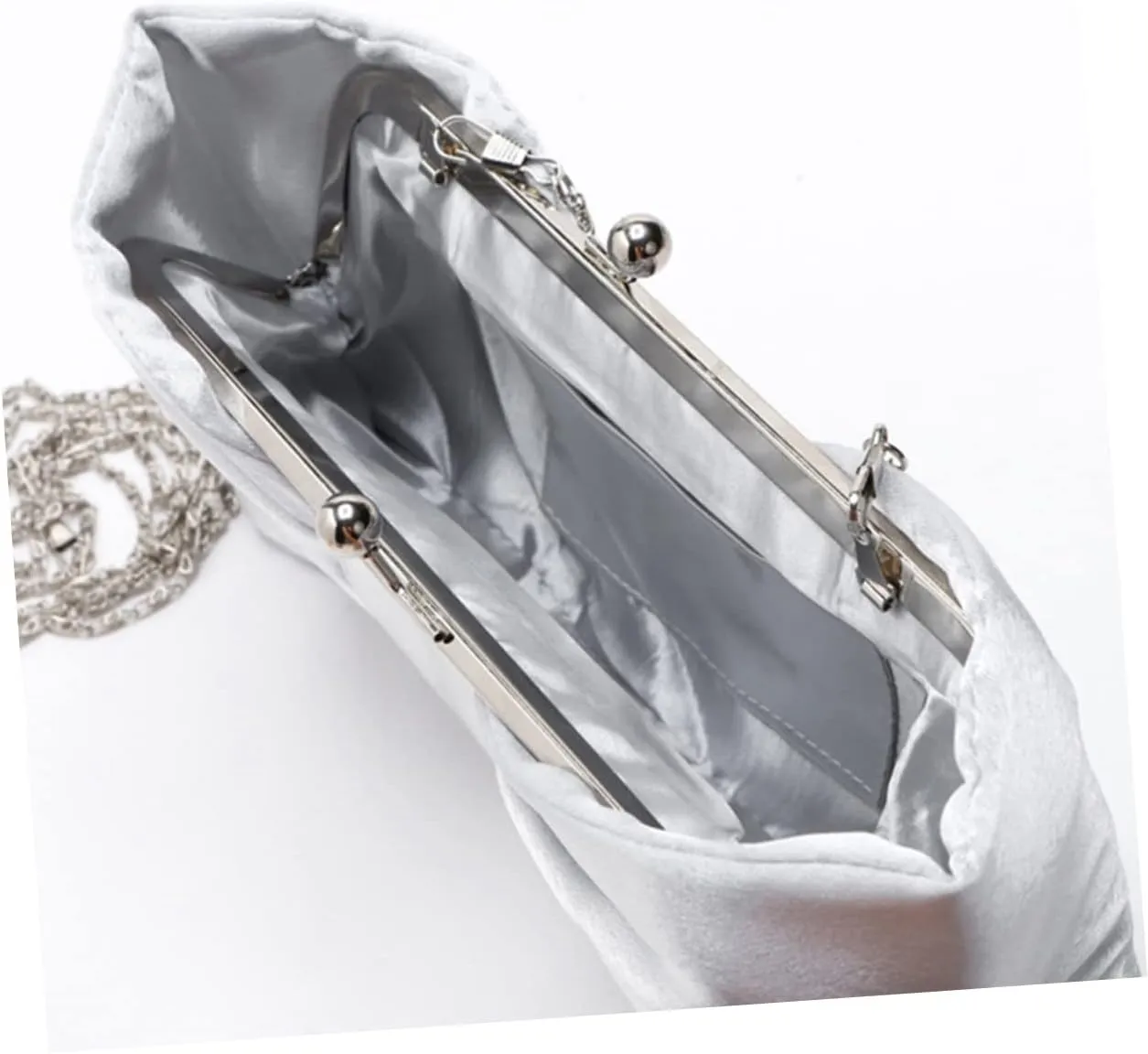 Amosfun 2pcs Evening Bag Satin Flap Bow Clutch Women Diagonal Package Dinner Bag Evening Clutch