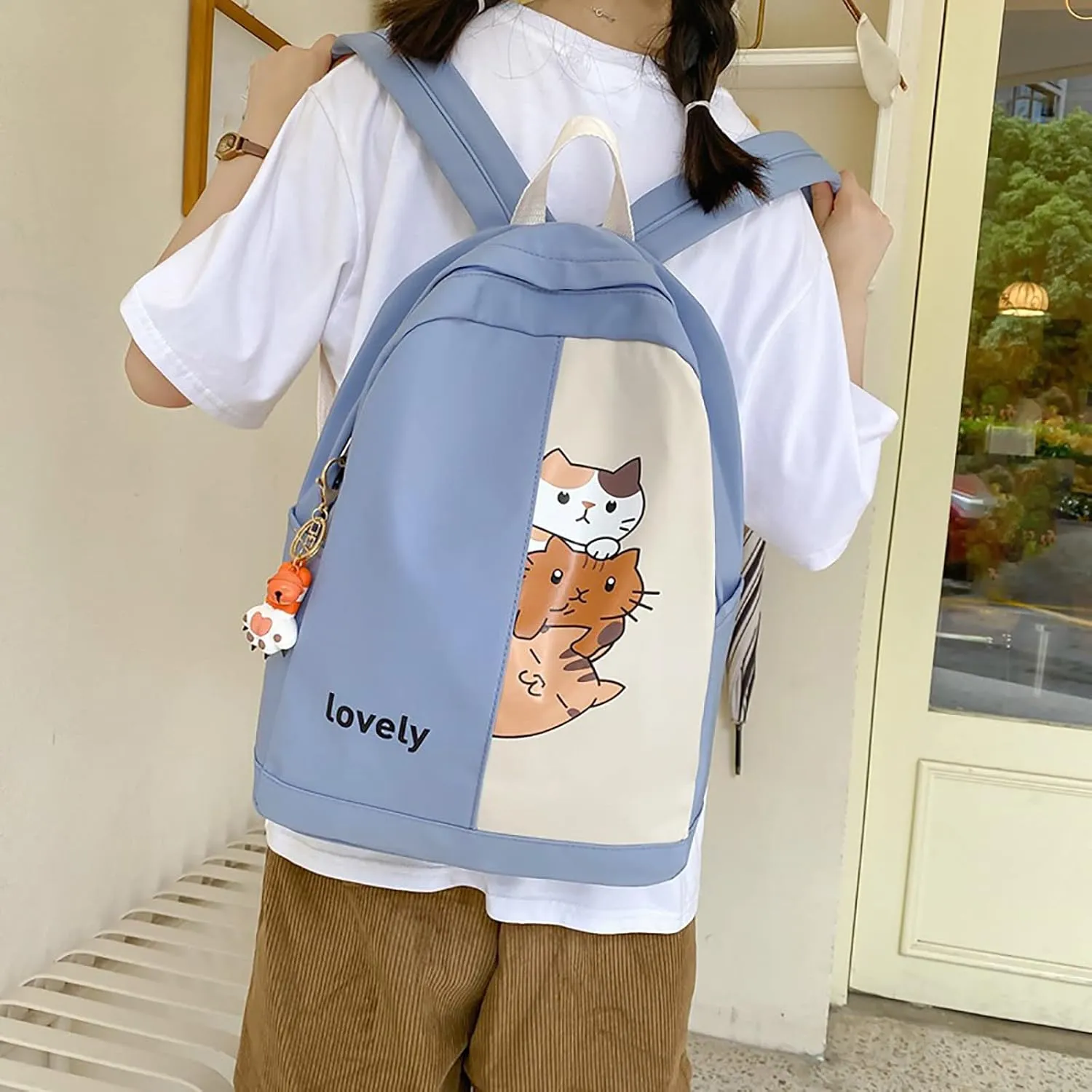 Anti Theft Backpack with Secured Zipper Comfortable Leather Student Backpacks Fashion Faux Work Travel Handbags(BU2)