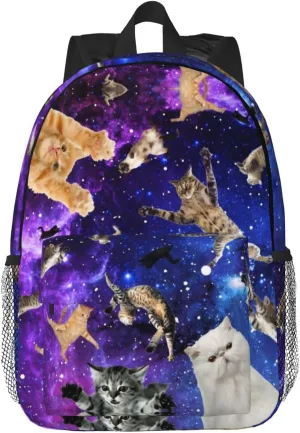 ASYG Cute Cat Casual Daypack Bags Cartoon Cat Laptop Backpack Cat Bags For Women Men