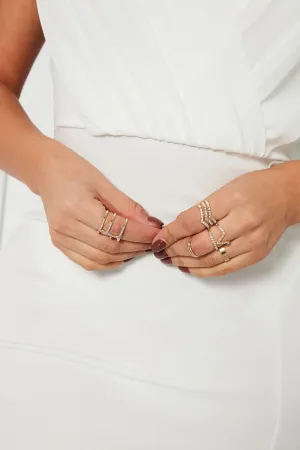 Attention Seeker 6 Piece Ring Set - Gold