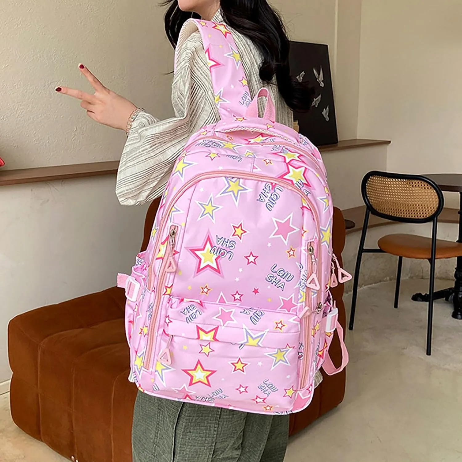 Backpack Purse for Women Medium Size Letter Purse Mobile Phone Messenger Bags Fashion Bags for Travel Work Gift(One Size)