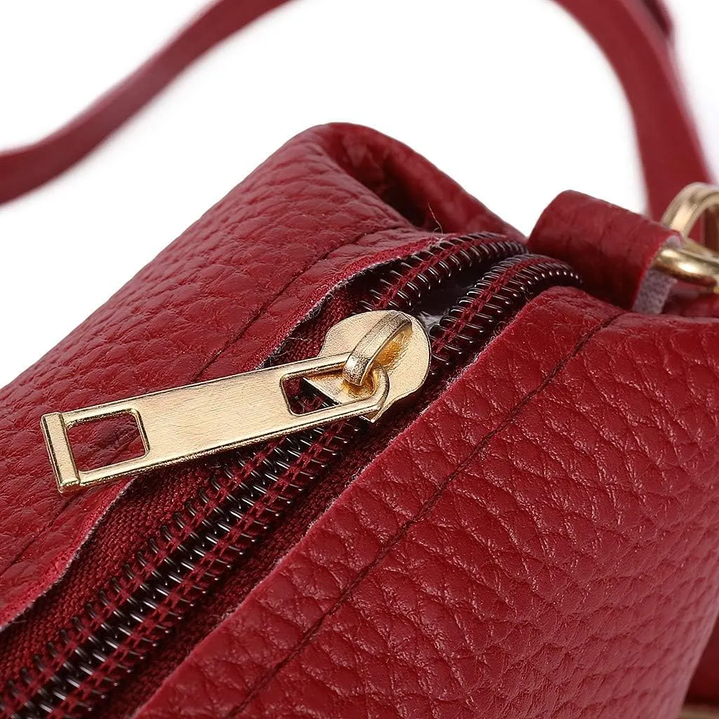 Beach Tote Bag 4 Packet Leather Solid Color Handbags Shoulder Bags Crossbody Hobo Bags Card Purse Work Travel Essential L