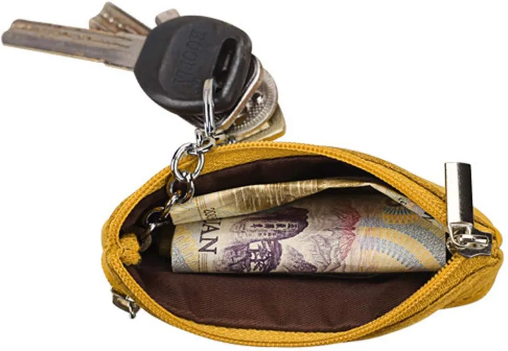 Beach Tote Bag Pouch Leather Women's Purse Zipper Wallet Small Key Mini Ring With Purse For Outdoor Beach Travel D