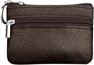 Beach Tote Bag Pouch Leather Women's Purse Zipper Wallet Small Key Mini Ring With Purse For Outdoor Beach Travel D