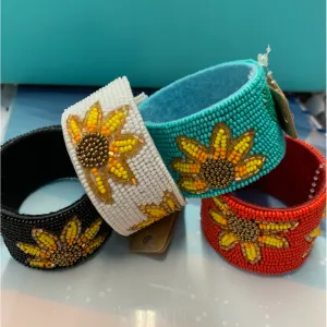 Beaded Sunflower Bracelets