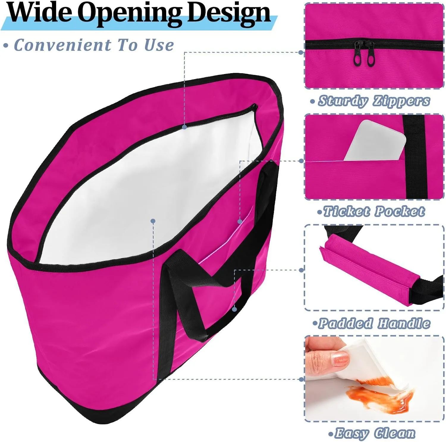 Blue Light Tote Bag for Women Reusable Grocery Bags Insulated Cooler Bag Totes Handbags Shopping Bags