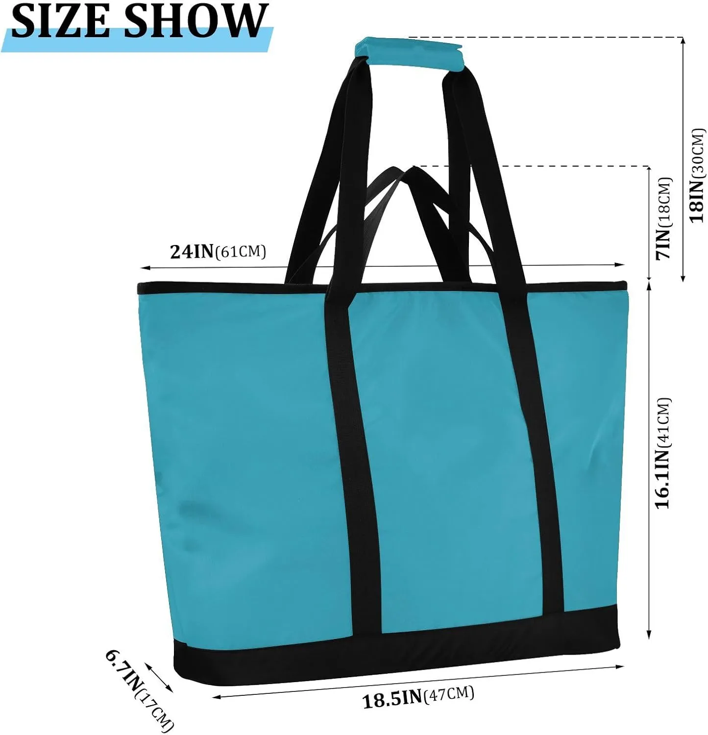 Blue Light Tote Bag for Women Reusable Grocery Bags Insulated Cooler Bag Totes Handbags Shopping Bags