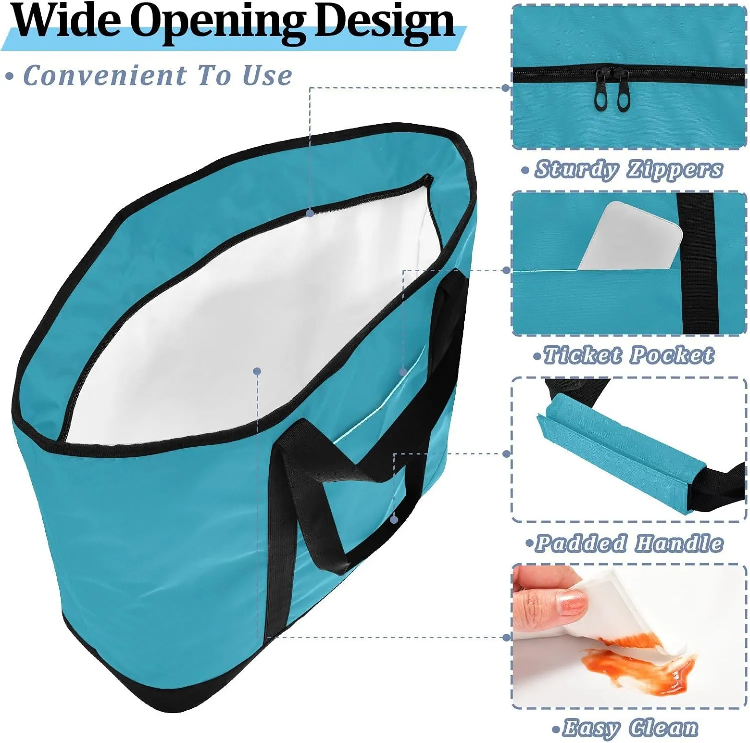 Blue Light Tote Bag for Women Reusable Grocery Bags Insulated Cooler Bag Totes Handbags Shopping Bags