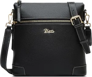 BOYATU Genuine Leather Crossbody Bag Women: Medium Leather Shoulder Purse - Trendy Handbag Travel Adjustable Strap