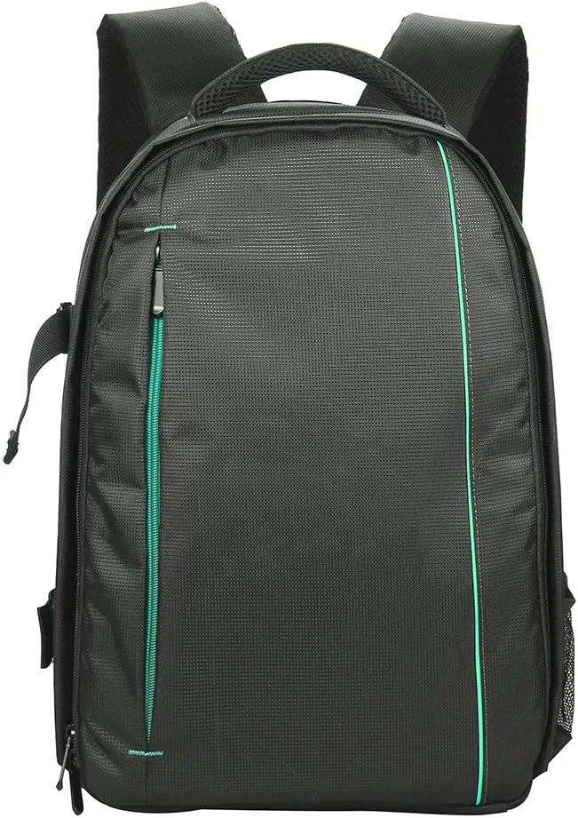 Camera Bag, 16.93 * 11.81 * 7.48in Dual Zipper Padded DSLR Bag Camera Bag Small Camera Backpack With Laptop Compartment with Waterproof protective for Outdoor Photography