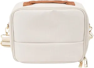 Camera Bag, Large Capacity Camera Storage Bag with Adjustable Shoulder Strap, Thickened Padding Handle Zipper Camera Case for CP910 1200 1300 DSLR (Beige)