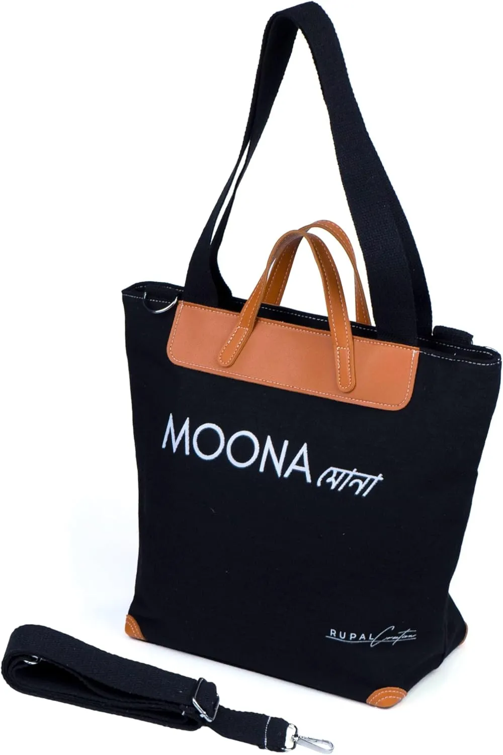 Canvas Tote Handbag for Women  Fashionable Everyday Bag with Zipper Closure & Multiple Pockets