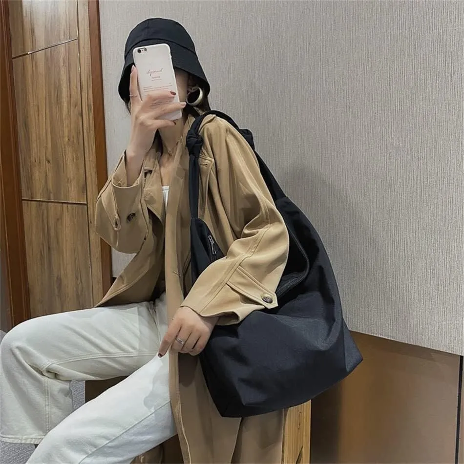 Casual Ladies Hobo Large Capacity Shoulder Vintage Grunge Tote Bag New Canvas Shoulder Bags Handbag Womens