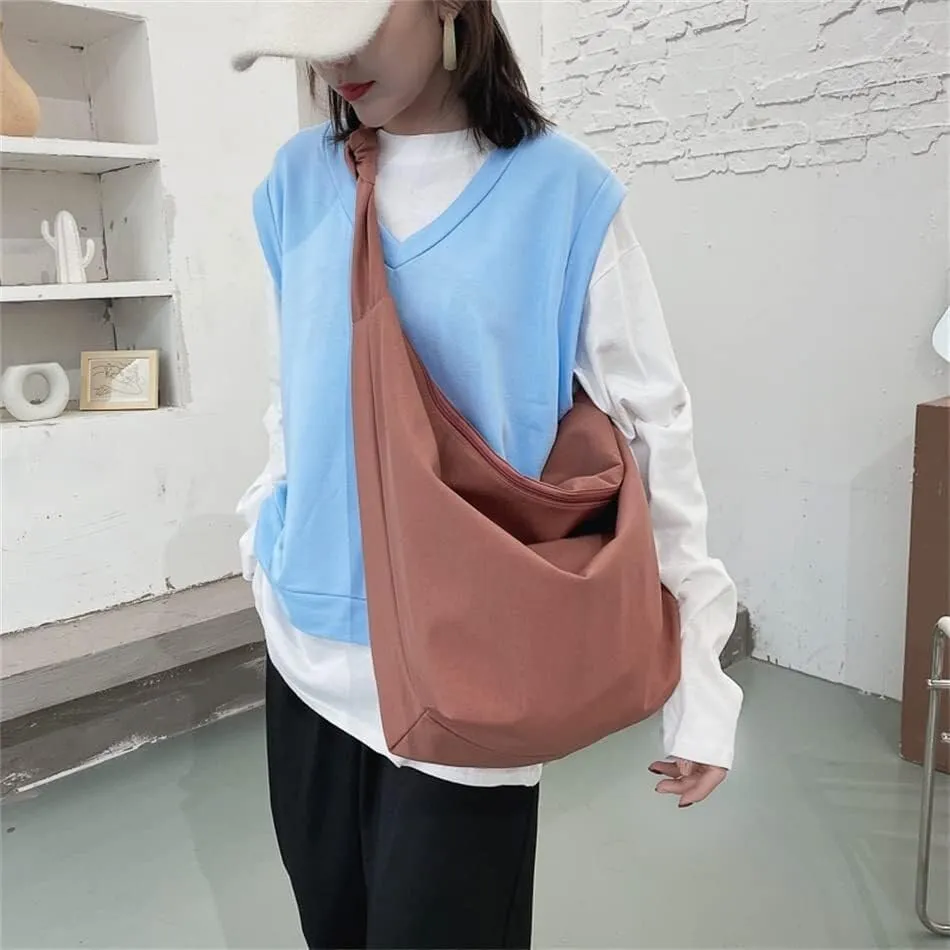 Casual Ladies Hobo Large Capacity Shoulder Vintage Grunge Tote Bag New Canvas Shoulder Bags Handbag Womens