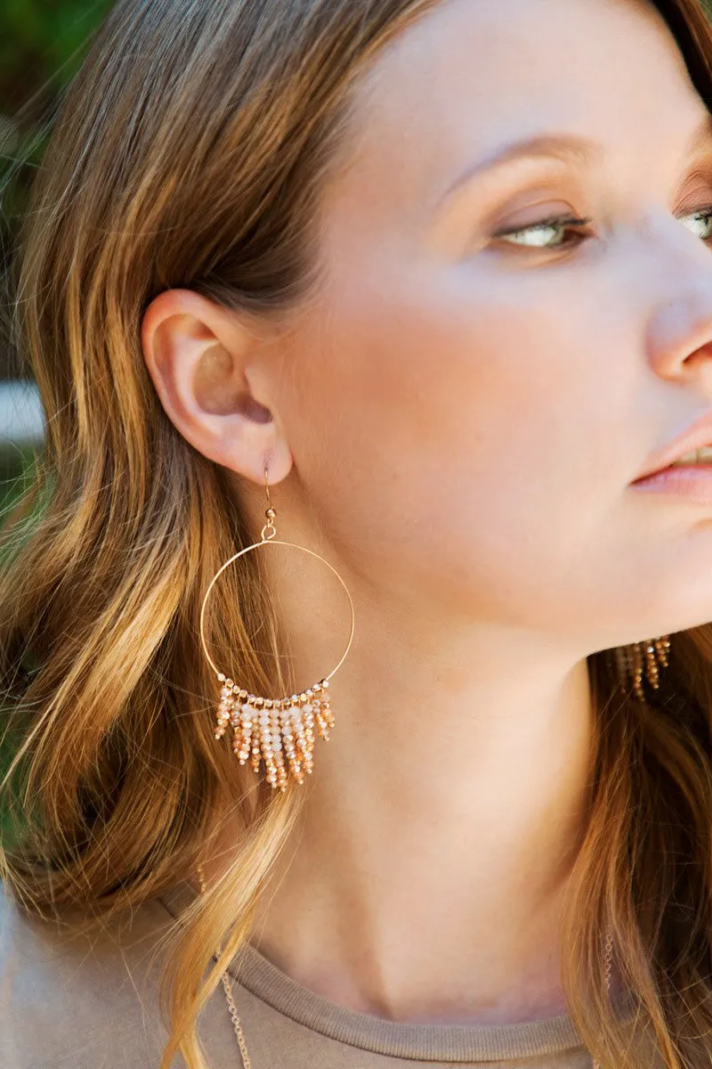 Chandelier Beaded Tassel Earrings