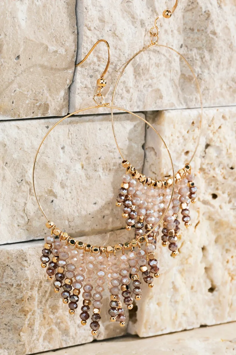 Chandelier Beaded Tassel Earrings