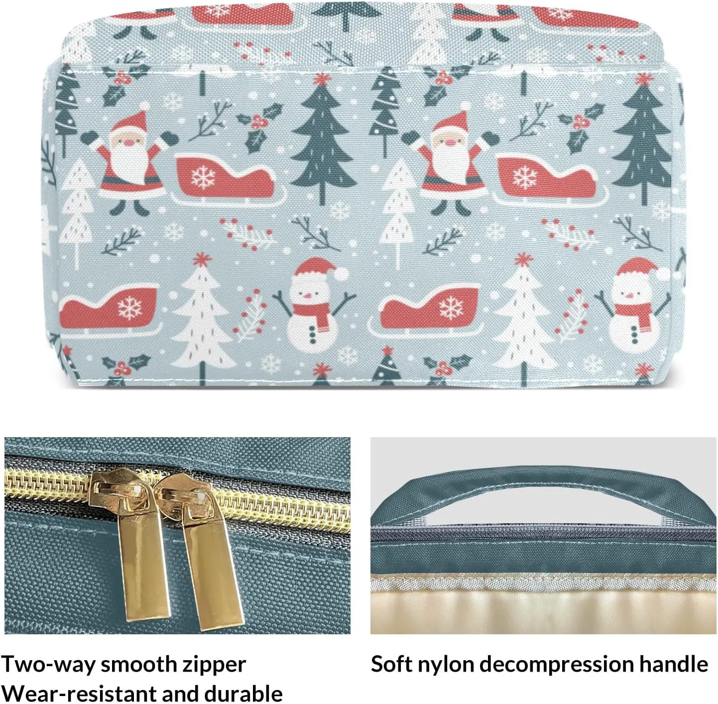 Christmas Pattern Mummy Bags Custom with Name Personalized Diaper Bags Backpack Presents