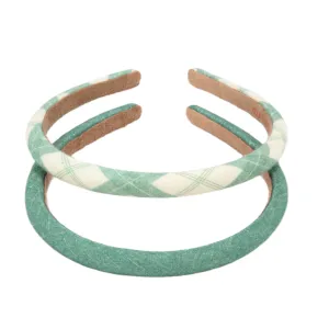 Classic Headband | Set of 2 | Fern Plaid
