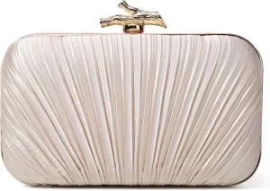 Clutch Purses for Women, Pleated Woven Evening Bag Designer Party Handbag for Cocktail/Formal/Prom/Wedding