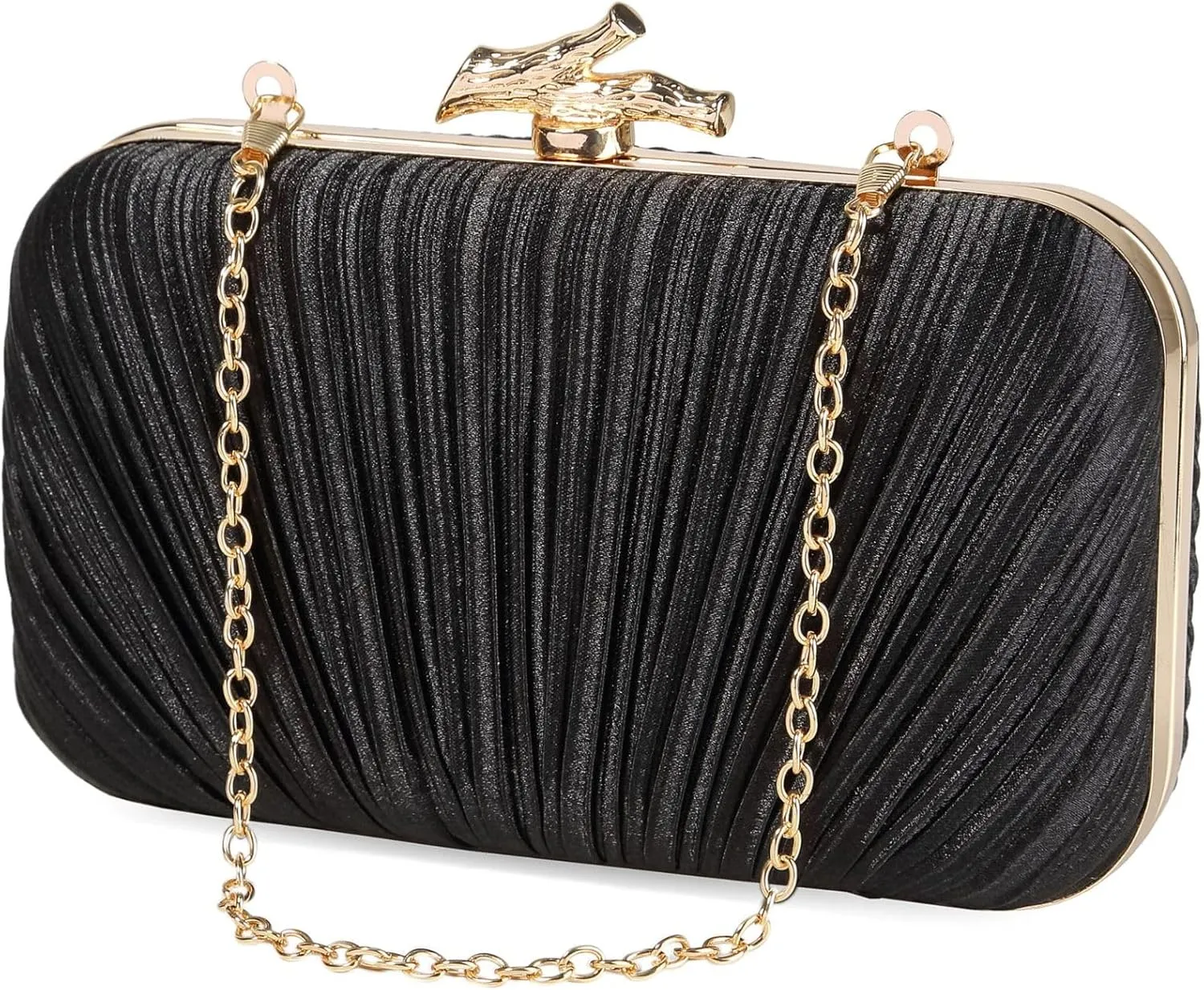 Clutch Purses for Women, Pleated Woven Evening Bag Designer Party Handbag for Cocktail/Formal/Prom/Wedding
