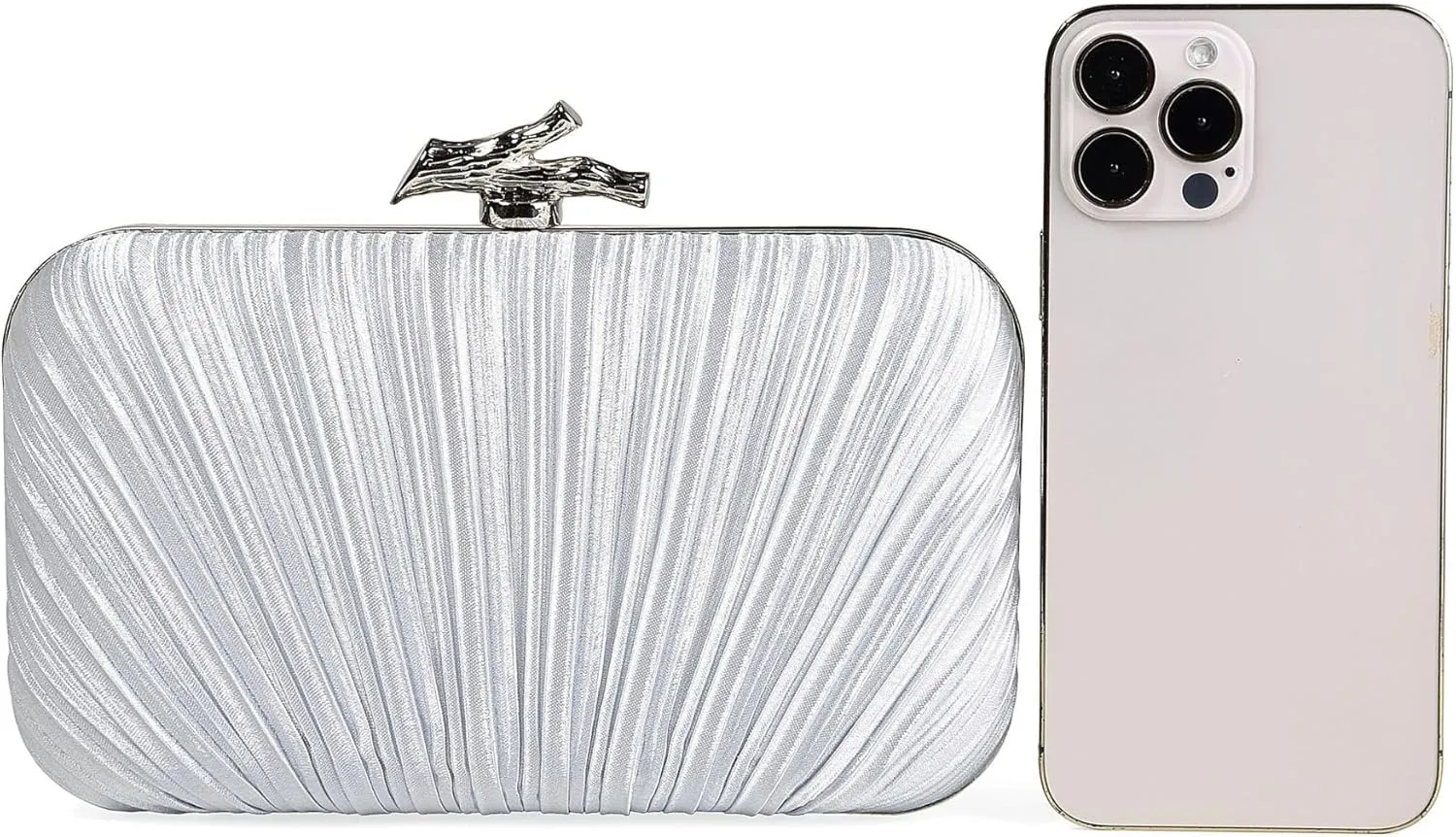 Clutch Purses for Women, Pleated Woven Evening Bag Designer Party Handbag for Cocktail/Formal/Prom/Wedding