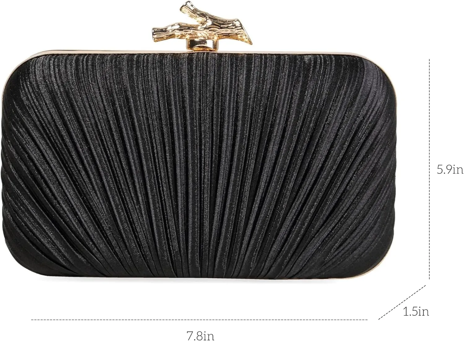 Clutch Purses for Women, Pleated Woven Evening Bag Designer Party Handbag for Cocktail/Formal/Prom/Wedding