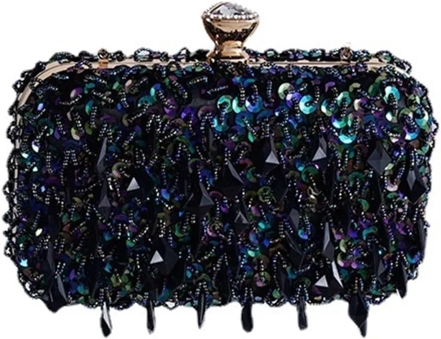 Clutch Purses for Women Women's Evening Bags Sequin Beaded Clutch Handbags for Banquets and Parties