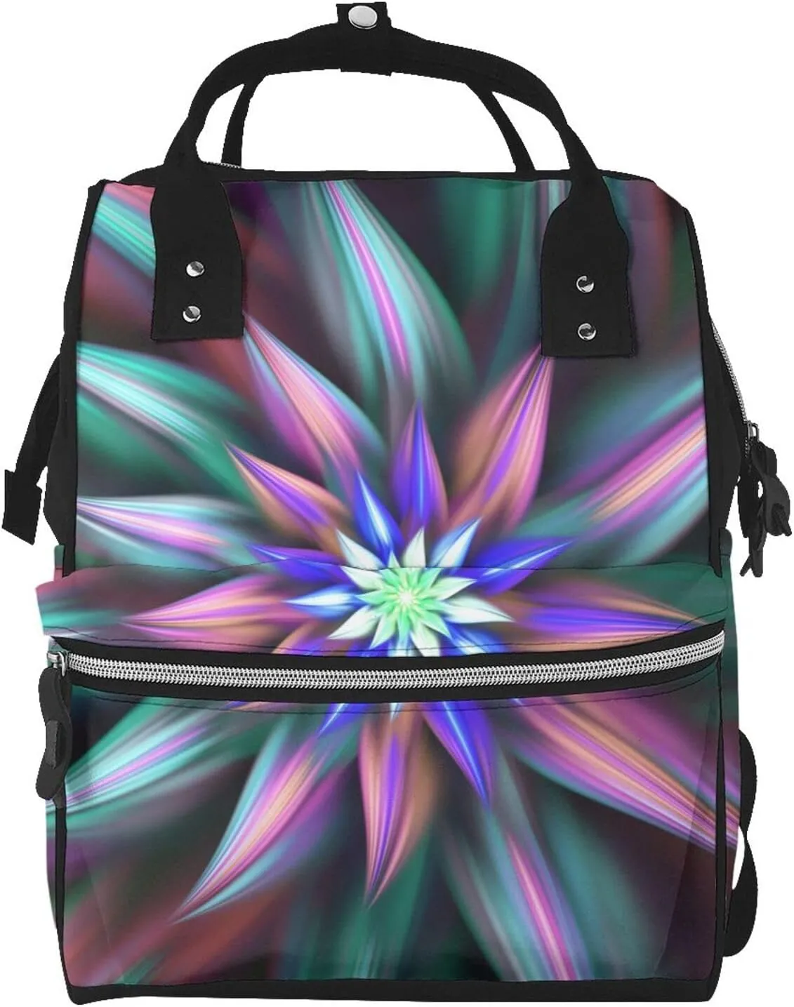 Colored Abstract Diaper Bag Backpack Large Capacity Multifunction with Insulated Pockets Waterproof Baby Diaper Bags Baby Travel Essentials for Dads, Moms, Newborns