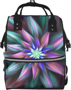 Colored Abstract Diaper Bag Backpack Large Capacity Multifunction with Insulated Pockets Waterproof Baby Diaper Bags Baby Travel Essentials for Dads, Moms, Newborns
