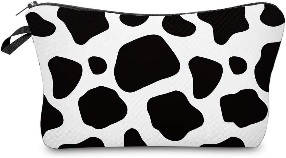 Cosmetic Bag for Women Trendy Makeup Bags Organizer Travel Waterproof Toiletries Bag Accessories Cow Point Gifts
