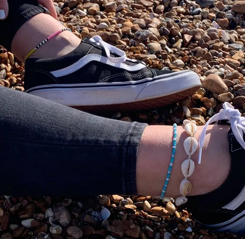 Cowrie shell anklet
