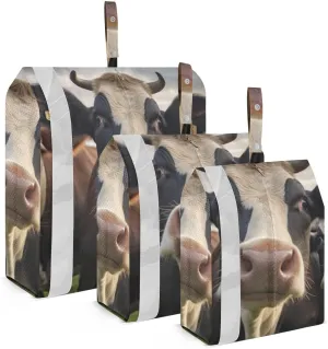 Cows Compression Packing Cubes, 3pcs Compressible Expandable Travel Packing Organizer, Travel Cubes for Suitcase Carry On