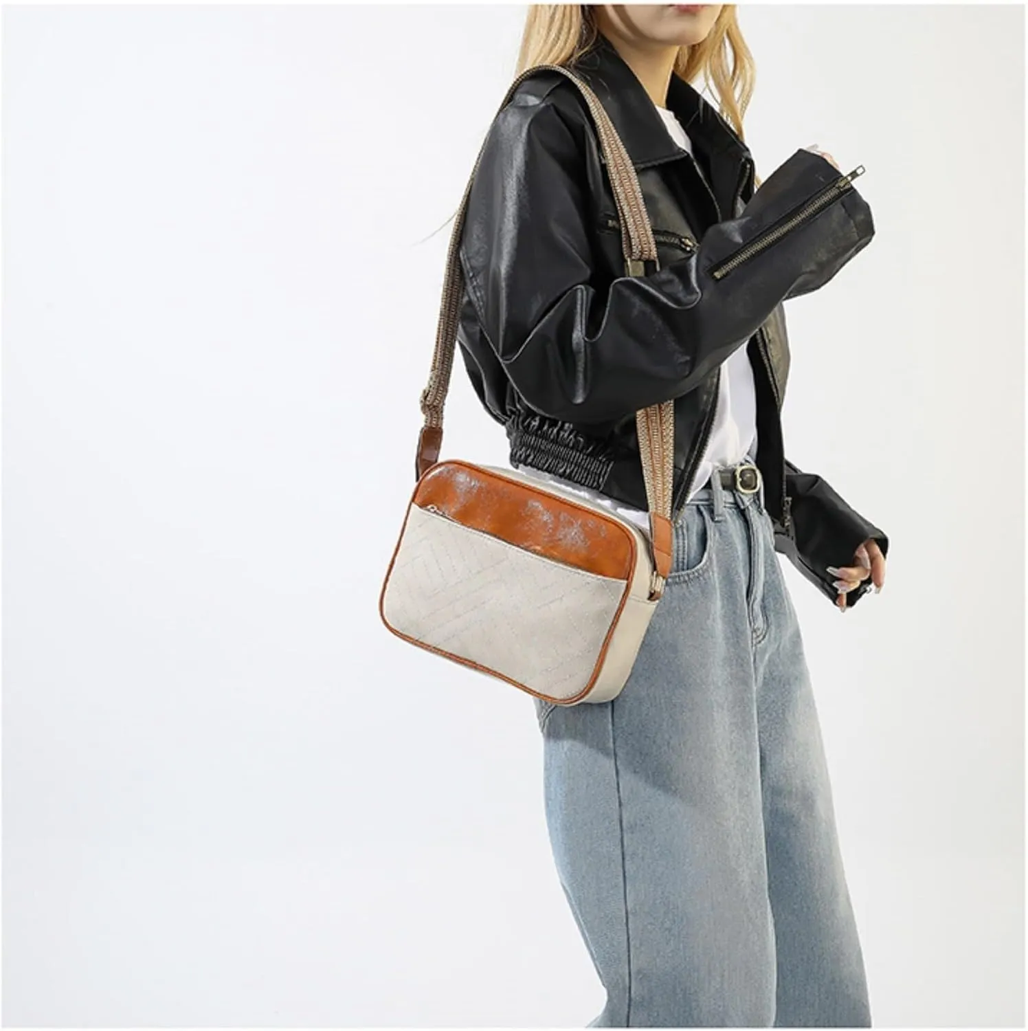 Crossbody Bag for Women Trendy Shoulder Women Hobo Messenger Satchel Bag Purse with Wide Strap Totes