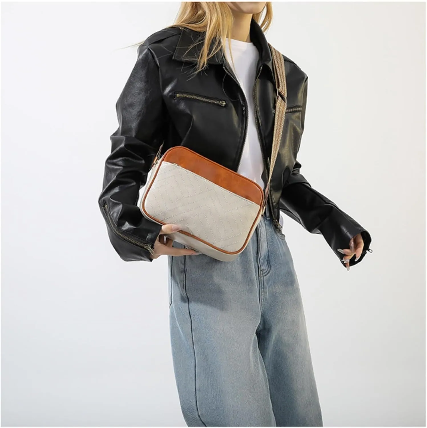 Crossbody Bag for Women Trendy Shoulder Women Hobo Messenger Satchel Bag Purse with Wide Strap Totes