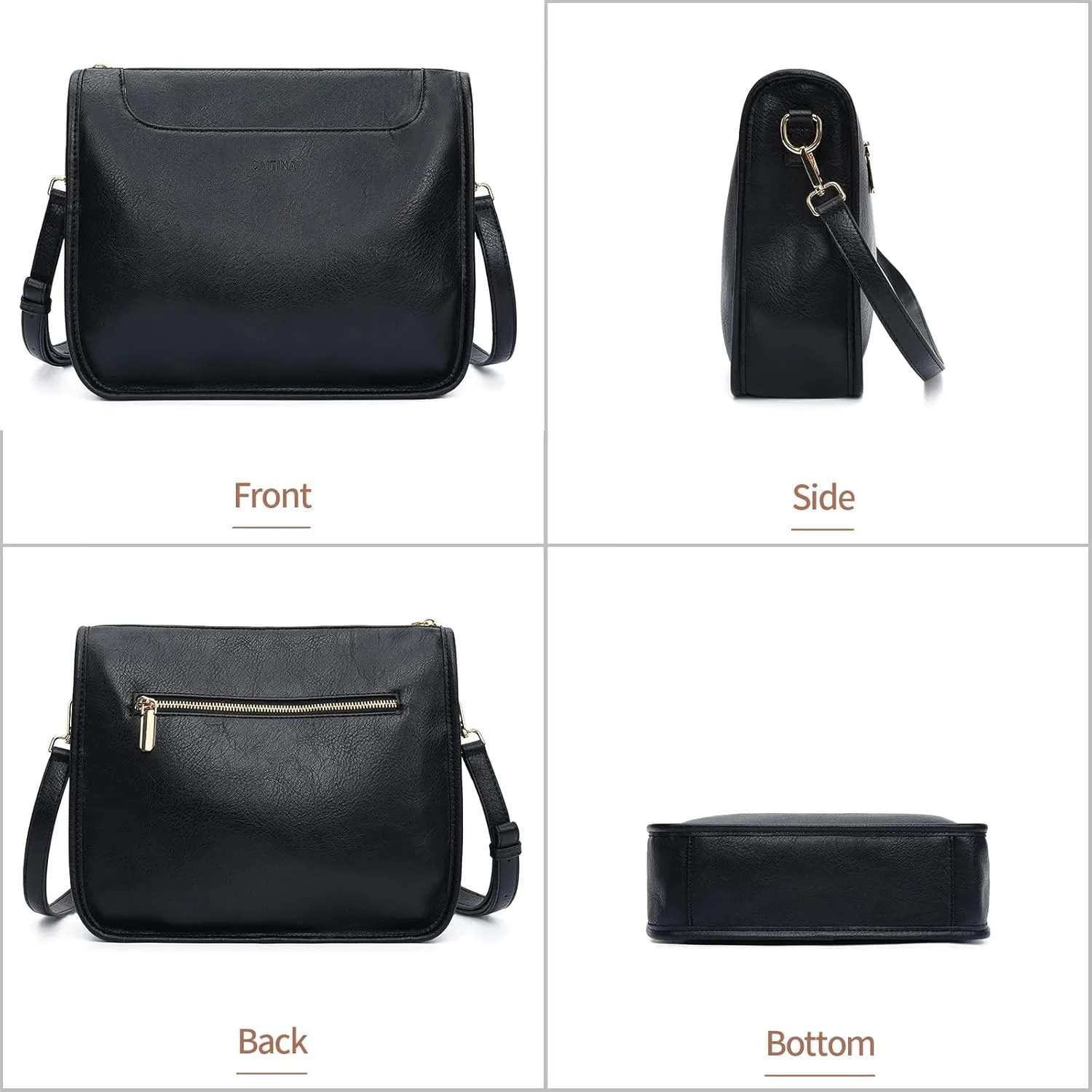 Crossbody Bags For Women Trendy Vegan Leather Travel Bags Shoulder Purses For Women With 2 Adjustable Strap