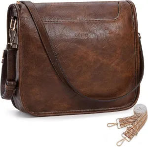 Crossbody Bags For Women Trendy Vegan Leather Travel Bags Shoulder Purses For Women With 2 Adjustable Strap