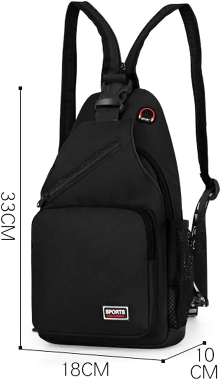 Crossbody Sling Bag for Men Women Lightweight Chest Bag Daypack Casual Backpack Travel Outdoor Walking Bags(Yellow, One Size)