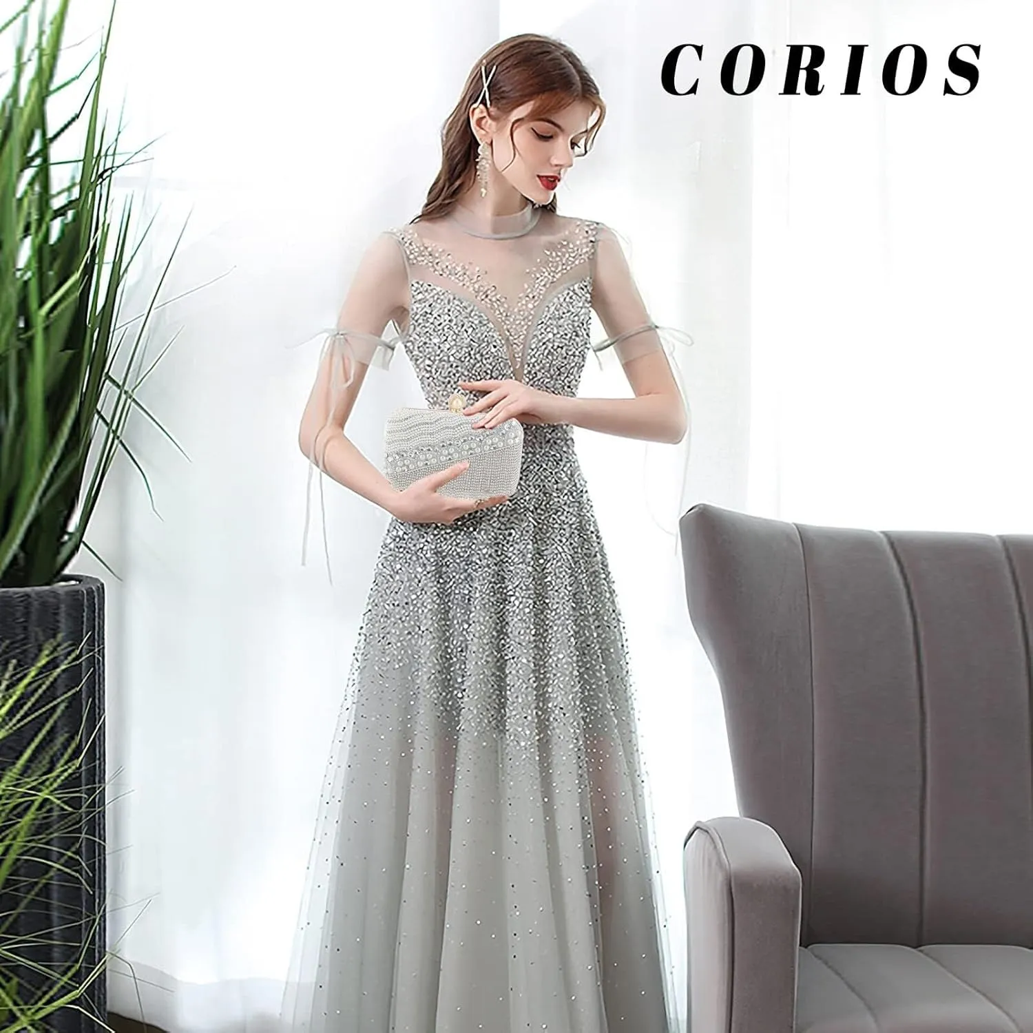 Crystal Tassel Shoulder Handbag Bridal Wedding Purse Ladies Banquet Clutch Purses for Women Pearl Evening Rhinestones