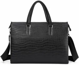 CSCDD Men's Tote Leather Large Capacity Business Briefcase Top Layer Cowhide Laptop Bag(D)