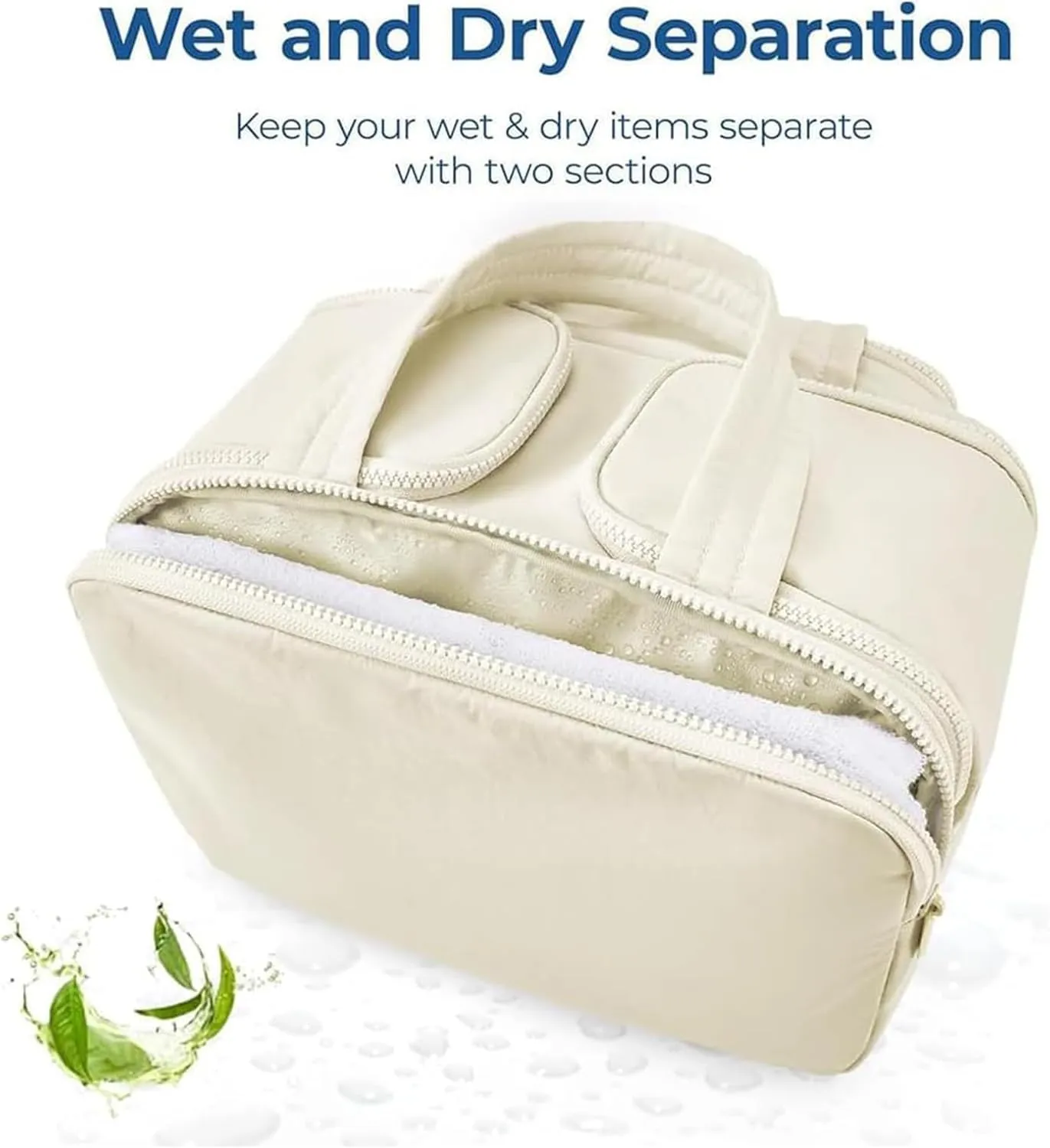 Curetoaway Travel Cosmetic Bag, Cureaway Large Capacity Wide-Open Travel Cosmetic Bag, Curetoaway-Z Lightweight Waterproof Puffer Toiletry, 4-In-1 Toiletry for Women (Gray)