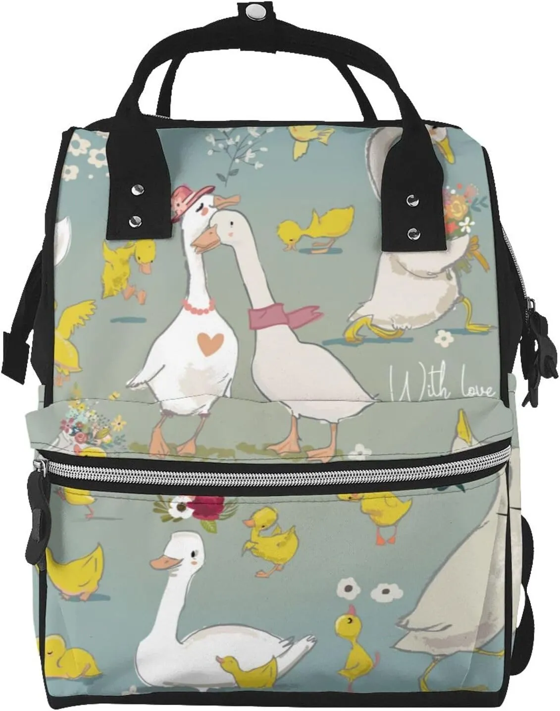 Cute Farm Birds Diaper Bag Backpack Large Capacity Multifunction with Insulated Pockets Waterproof Baby Diaper Bags Baby Travel Essentials for Dads, Moms, Newborns