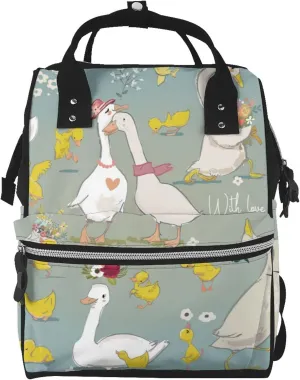 Cute Farm Birds Diaper Bag Backpack Large Capacity Multifunction with Insulated Pockets Waterproof Baby Diaper Bags Baby Travel Essentials for Dads, Moms, Newborns