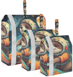 Cute Sloth Compression Packing Cubes, 3pcs Compressible Expandable Travel Packing Organizer, Travel Cubes for Suitcase Carry On