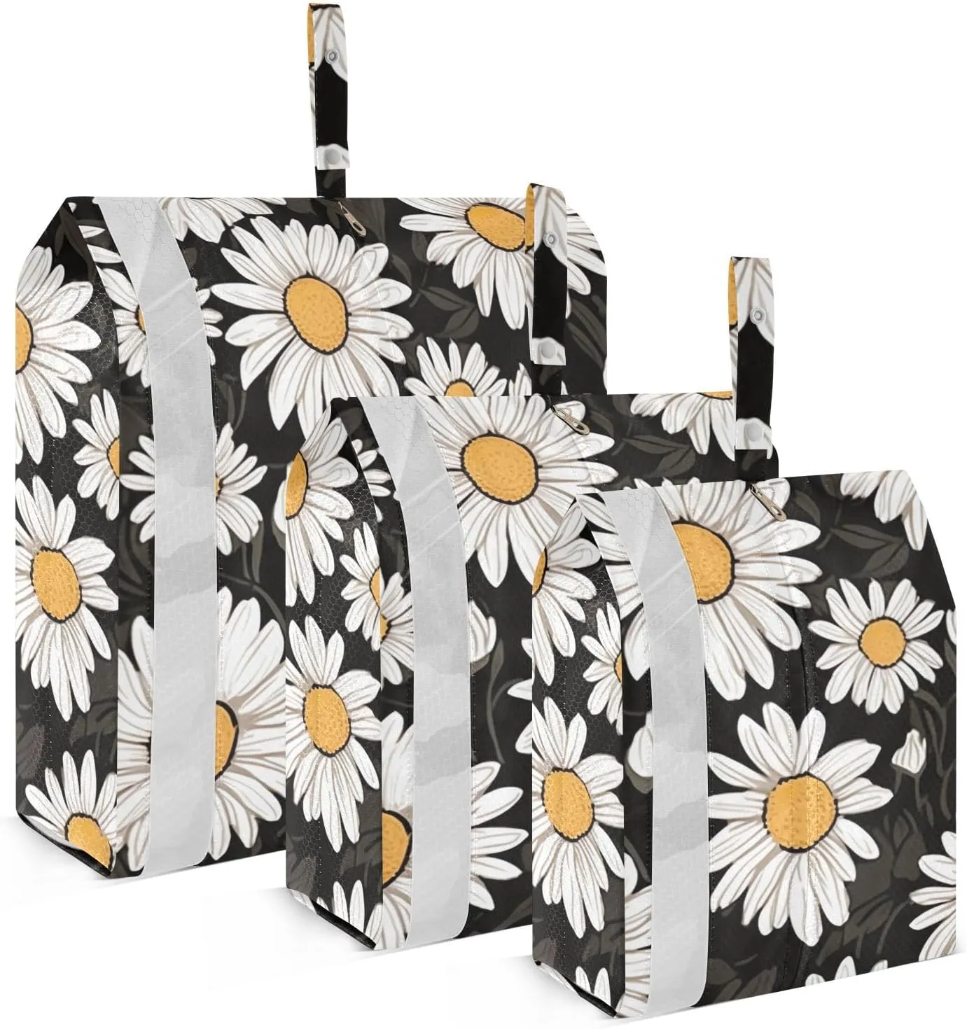 Daisy Compression Packing Cubes, 3pcs Compressible Expandable Travel Packing Organizer, Travel Cubes for Suitcase Carry On