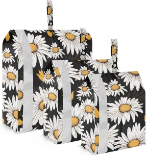 Daisy Compression Packing Cubes, 3pcs Compressible Expandable Travel Packing Organizer, Travel Cubes for Suitcase Carry On